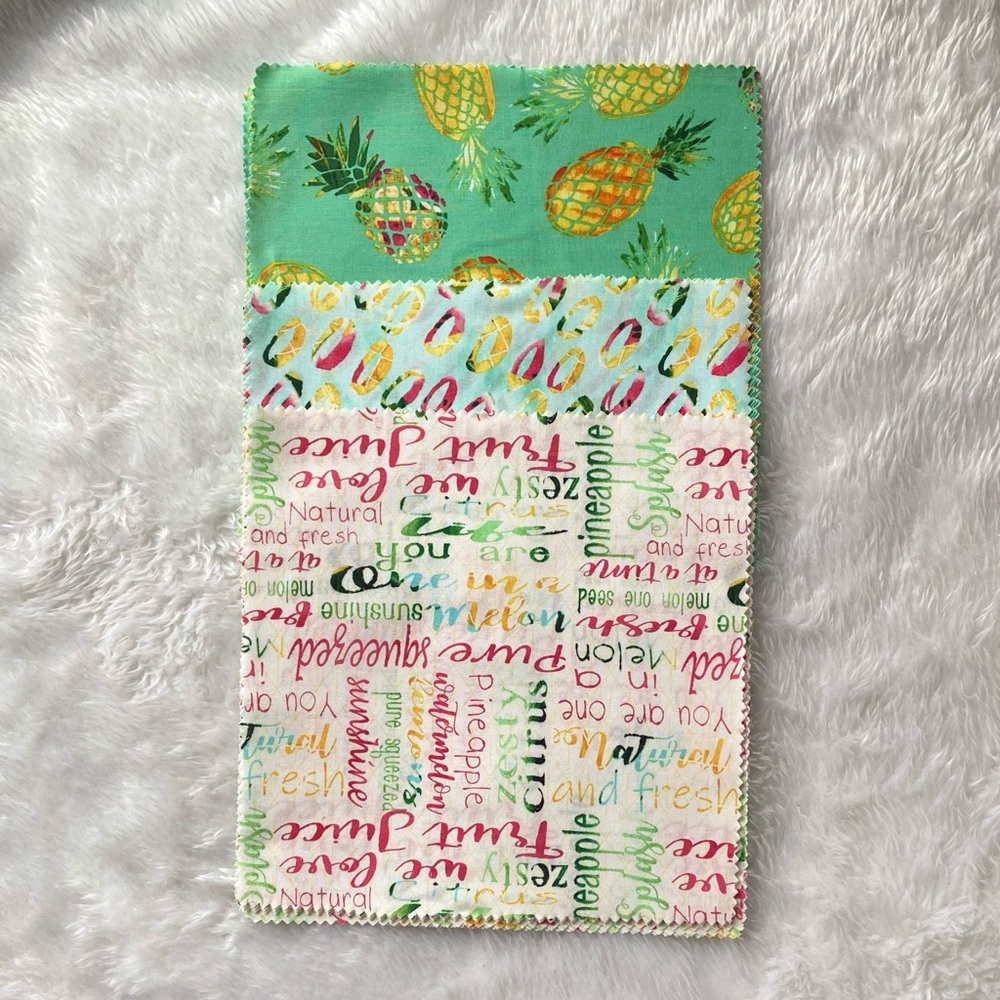 Pineapple Print Fabric Bundle 12x12 square